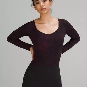 lululemon Align™ Long Sleeve
Shirt size 4 ColourDiamond Dye Cassis Black